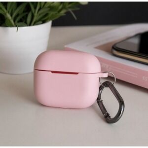 Pink AirPods Pro 2nd Gen (2022) Silicone Case Metal Carabiner Clip Colorful J-01
